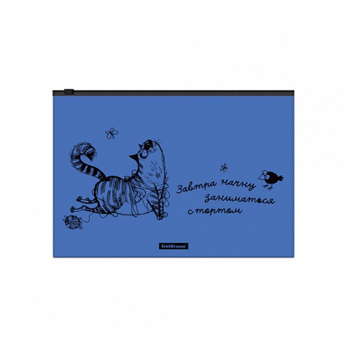 Zip-пакет пластиковый ErichKrause® Zen Cats, A4, ассорти