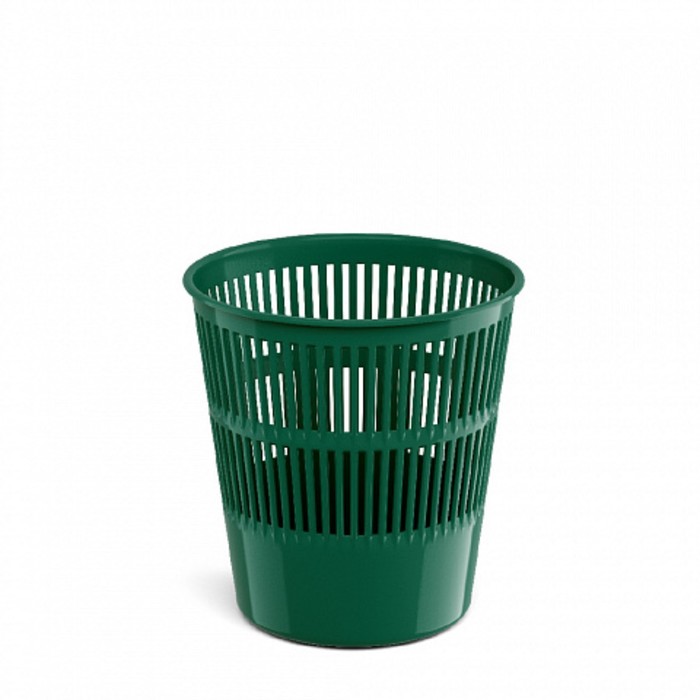 фото Корзина для бумаг и мусора erichkrause classic, 9 литров, пластик, сетчатая, зеленая