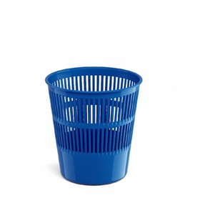 Корзина для бумаг и мусора ErichKrause Vivid, 9 литров, пластик, сетчатая, синяя Ош