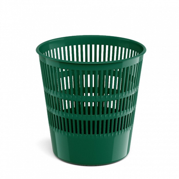 фото Корзина для бумаг и мусора erichkrause classic, 12 литров, пластик, сетчатая, зеленая