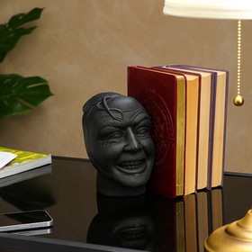 

Подставка для книг "Голова", чёрная, гипс, 17 см