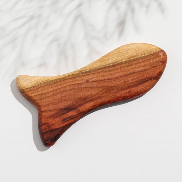 Пластина -скребок для массажа Гуаша рыбка 10х5см слива 20600₽