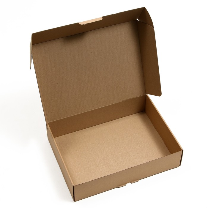Коробка самосборная, бурая, 38 х 28 х 9 см,