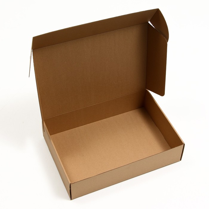 Коробка самосборная, бурая, 36,5 х 25,5 х 9 см,