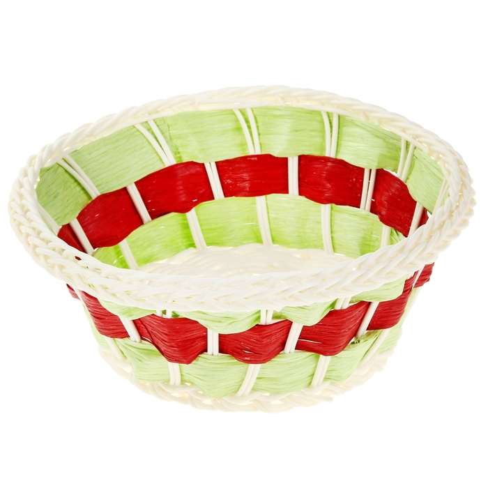 Корзинка декоративная "Зелёно-красная"