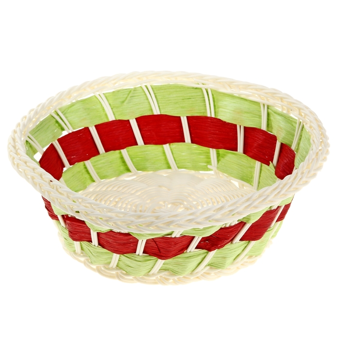 Корзинка декоративная "Зелёно-красная"