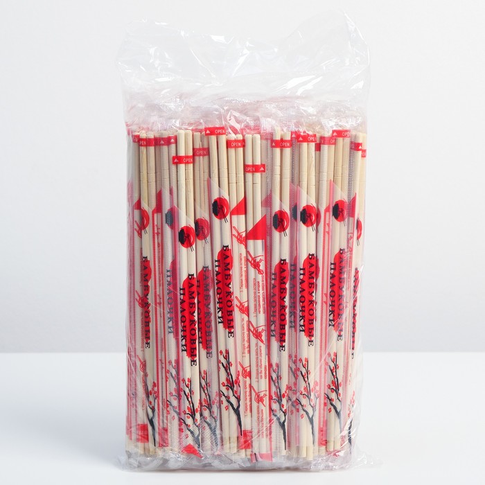 Палочки для еды, с зубочисткой, бамбук, 20 см палочка для волос стильные старые палочки для еды деревянные японские шпильки металлические палочки для еды зажимы палочки с застежкой