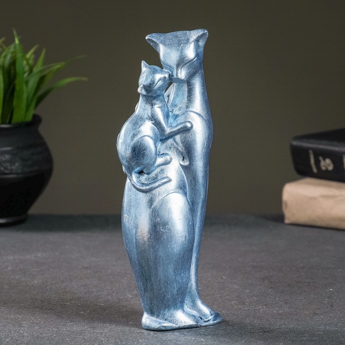 

Фигура "Кошка мама" серебро, 21х7х7см