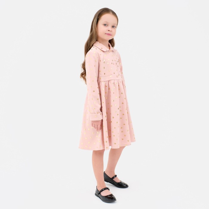 фото Платье детское kaftan "сердечки", р. 38 (146-152), розовый