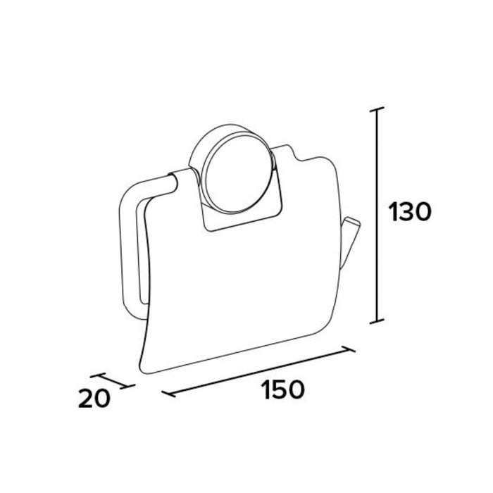 фото Держатель для туалетной бумаги с крышкой simple100