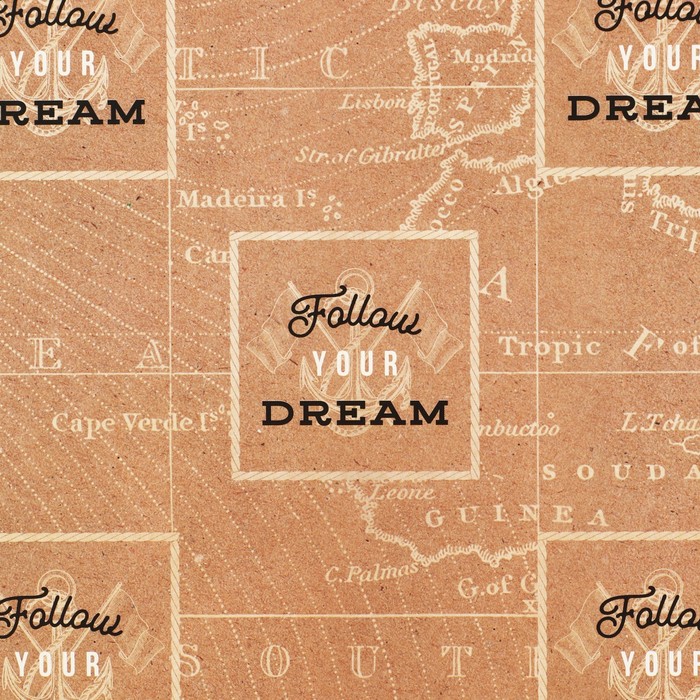 

Бумага упаковочная глянцевая «Follow your dream», 60 × 90 см