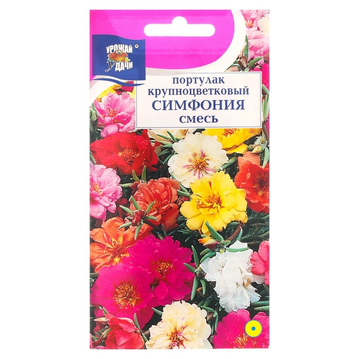 Семена цветов Портулак крупноцветковая Симфония, Смесь окрасок, 0,1 г семена газонная смесь цветочная симфония