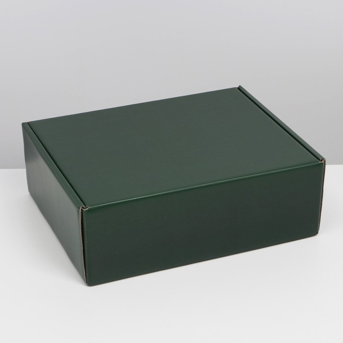 подарочная коробка текстура 21 х 14 х 9 см Коробка подарочная складная, упаковка, «Изумрудная», 27 х 21 х 9 см