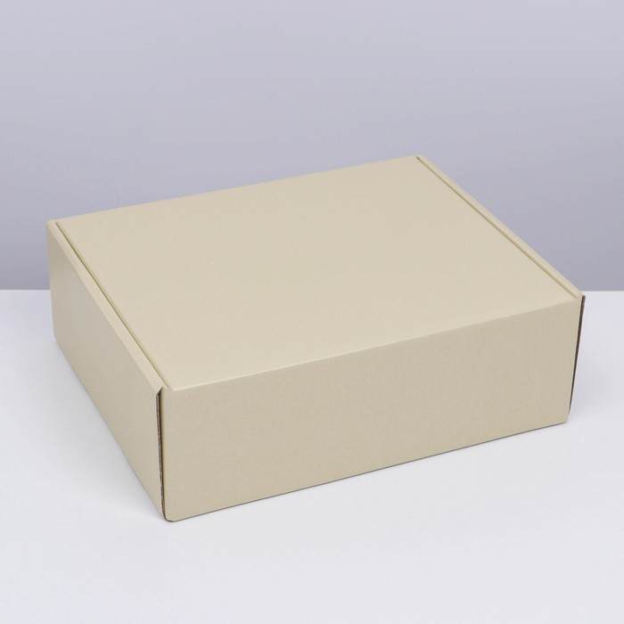 подарочная коробка двусторонняя краски 27 х 21 х 9 см Коробка подарочная складная, упаковка, «Бежевая», 27 х 21 х 9 см