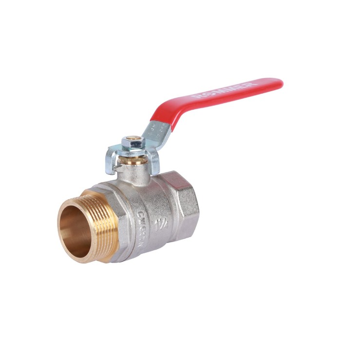 

Кран шаровой ROMMER RBV-0002-0210340, 1 1/2", внутренняя/наружная резьба, рычаг
