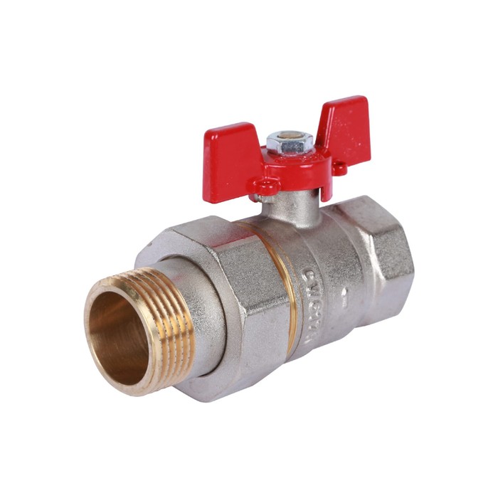 

Кран шаровой ROMMER RBV-0005-0510225, 1", внутренняя/наружная резьба, американка, бабочка