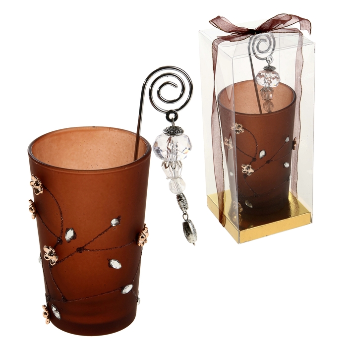 Подсвечник с держателем для свечи "Незабудки"