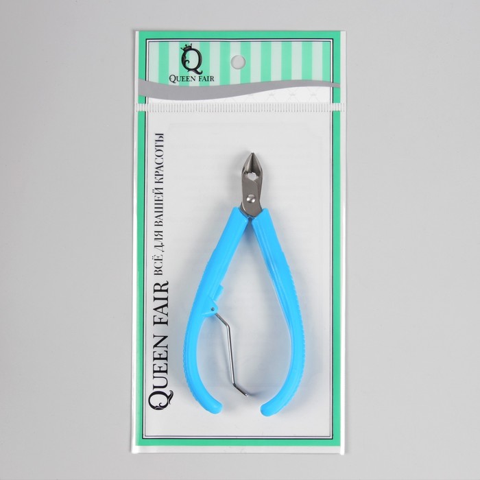 Кусачки маникюрные, одинарная пружина, 10,5см, рабочая область-8мм, цвет МИКС