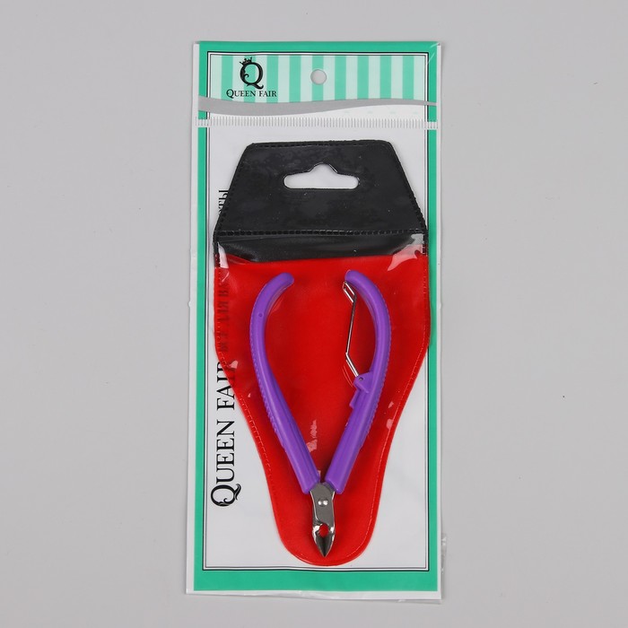 Кусачки маникюрные, одинарная пружина, 10см, рабочая область-7мм, цвет МИКС