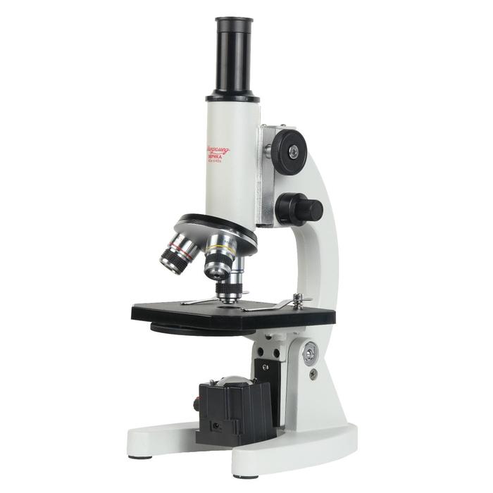Микроскоп школьный Эврика 40-640х, зеркало, LED