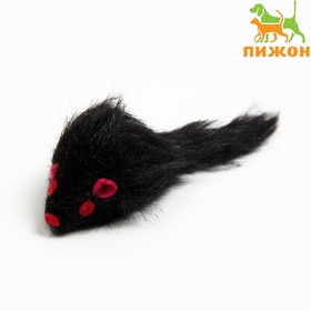 Игрушка для кошек 'Мышь малая', 5 см, чёрная Ош