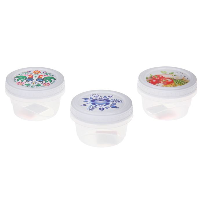 Контейнер пищевой 300 мл круглый с завинчивающейся крышкой "Танго", цвет МИКС