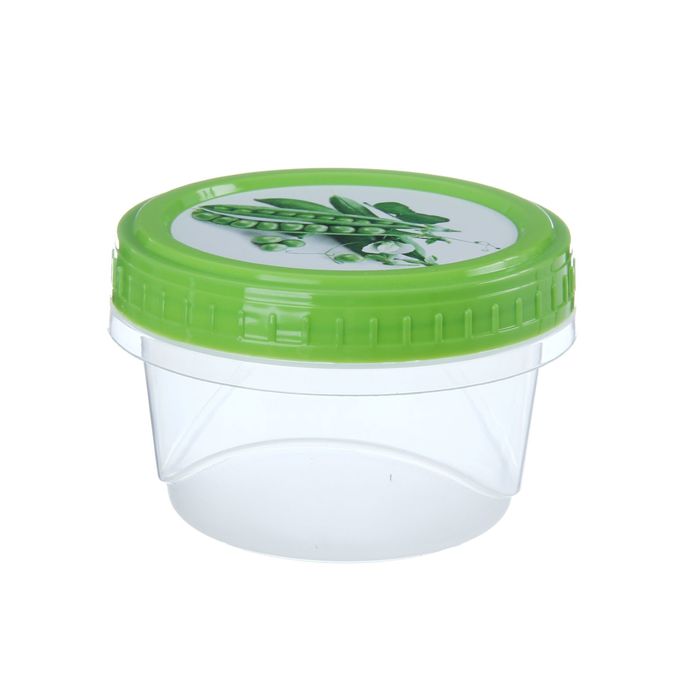 Контейнер пищевой 300 мл круглый с завинчивающейся крышкой "Танго", цвет МИКС