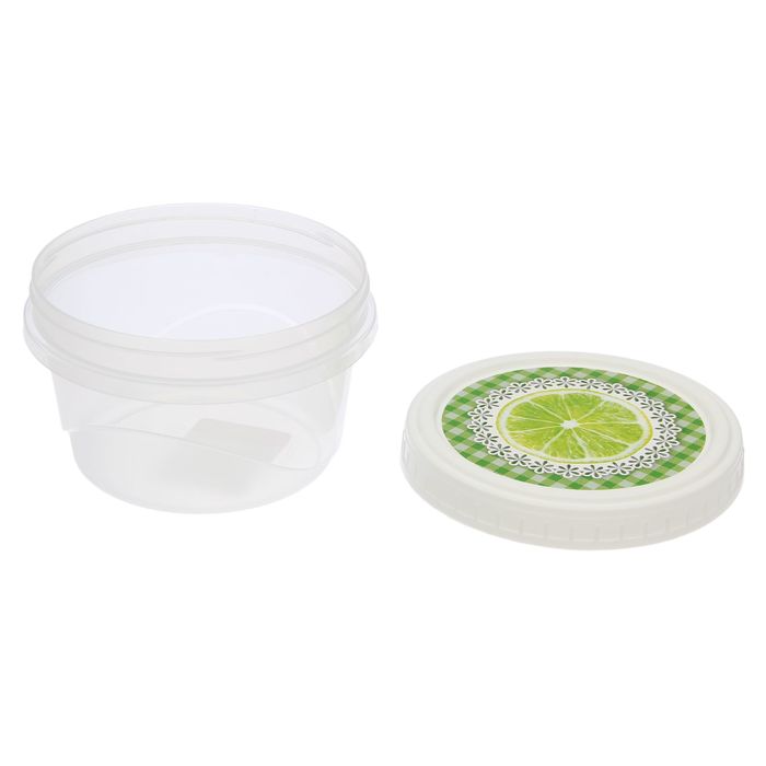 Контейнер пищевой 400 мл круглый с завинчивающейся крышкой "Танго", цвет МИКС