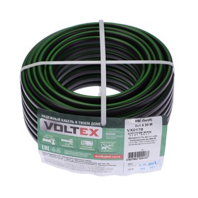 

Кабель "Voltex" ВВГ-Пнг(A), сечение 2х1.5 мм2, 20 м, чёрный