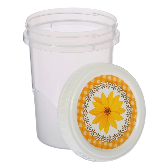 Контейнер пищевой 600 мл круглый с завинчивающейся крышкой "Танго", цвет МИКС