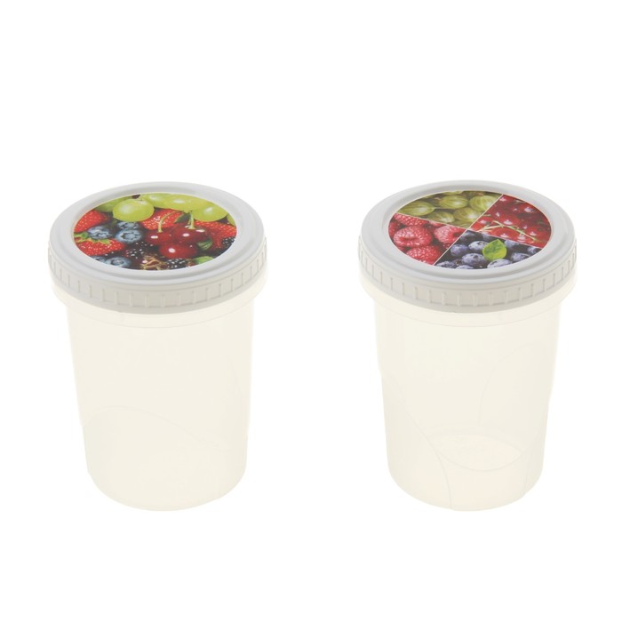 Контейнер пищевой 600 мл круглый с завинчивающейся крышкой "Танго", цвет МИКС