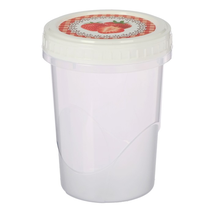 Контейнер пищевой 600 мл круглый с завинчивающейся крышкой "Танго", цвет МИКС