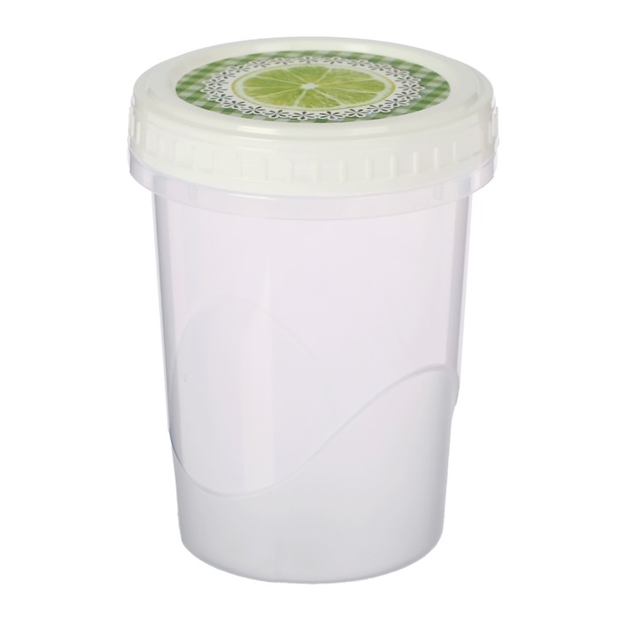 Контейнер пищевой 600 мл круглый с завинчивающейся крышкой "Танго", цвет МИКС