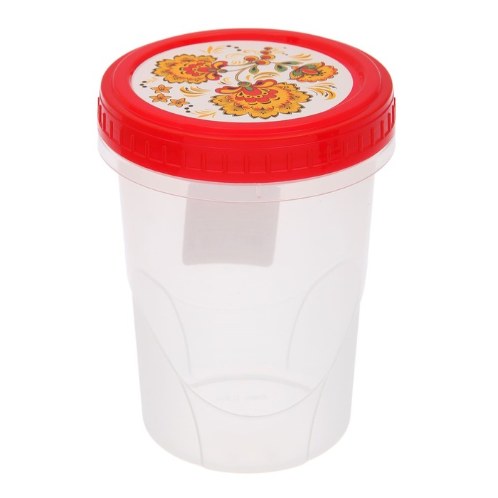 Контейнер пищевой 600 мл круглый с завинчивающейся крышкой "Танго", цвет МИКС