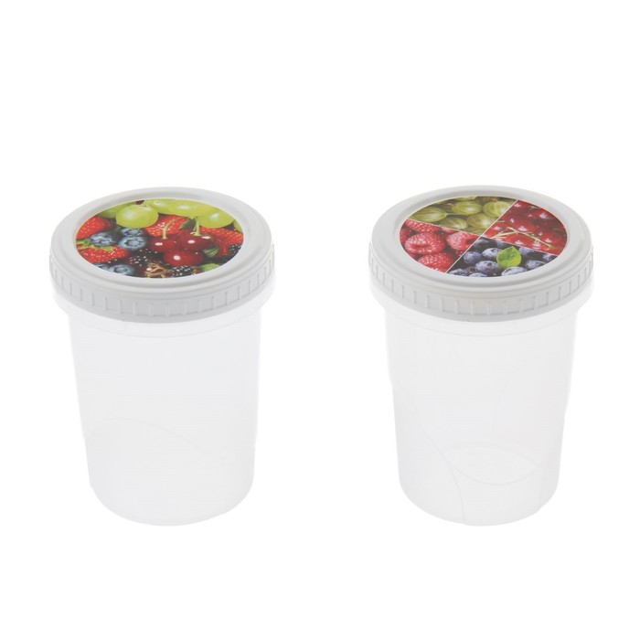 Контейнер пищевой 600 мл круглый с завинчивающейся крышкой "Танго", цвет МИКС