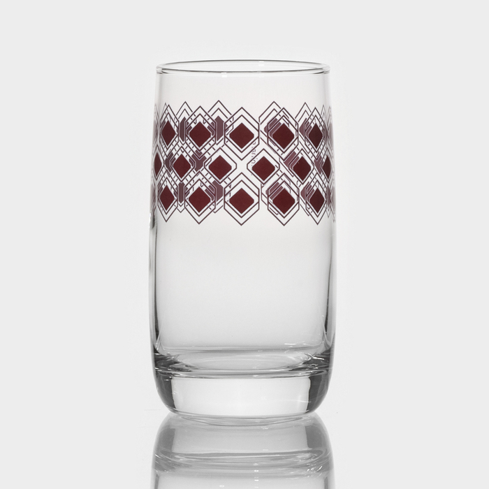 Стакан высокий стеклянный «Ромб», 330 мл, цвет лилак стакан стеклянный французский ресторанчик кисточки 330 мл