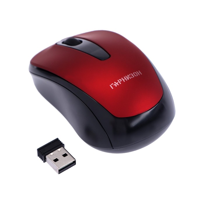 Мышь Гарнизон GMW-450-4, беспроводная, оптическая, 1000 DPI, USB, красная мышь гарнизон gmw 430 black
