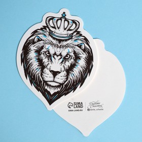 Открытка формовая «Лев», 7,8 × 10 см Ош