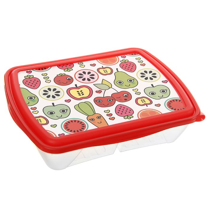 Контейнер для бутербродов 1,25 л "Рондо", цвет МИКС