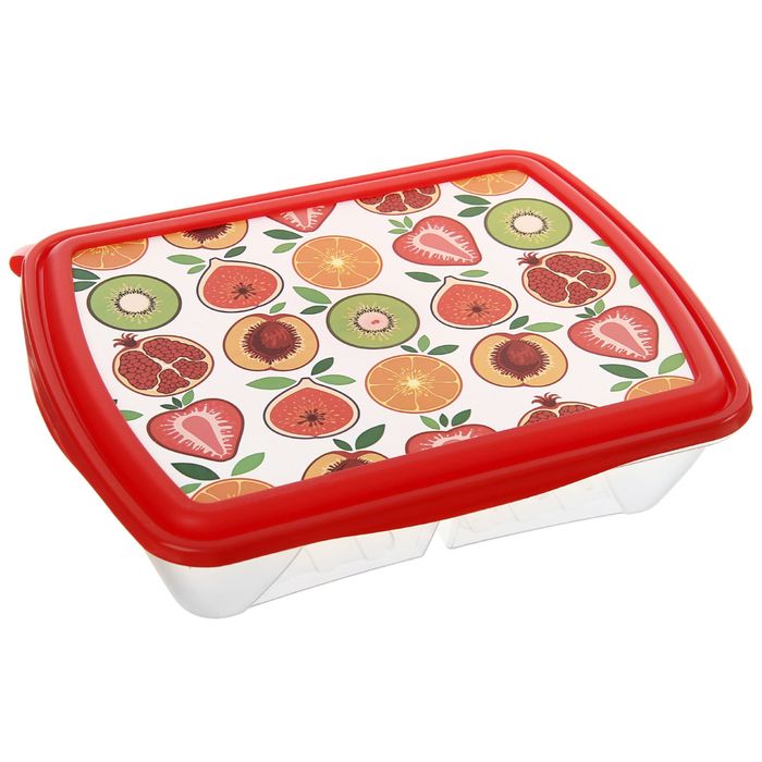 Контейнер для бутербродов 1,25 л "Рондо", цвет МИКС