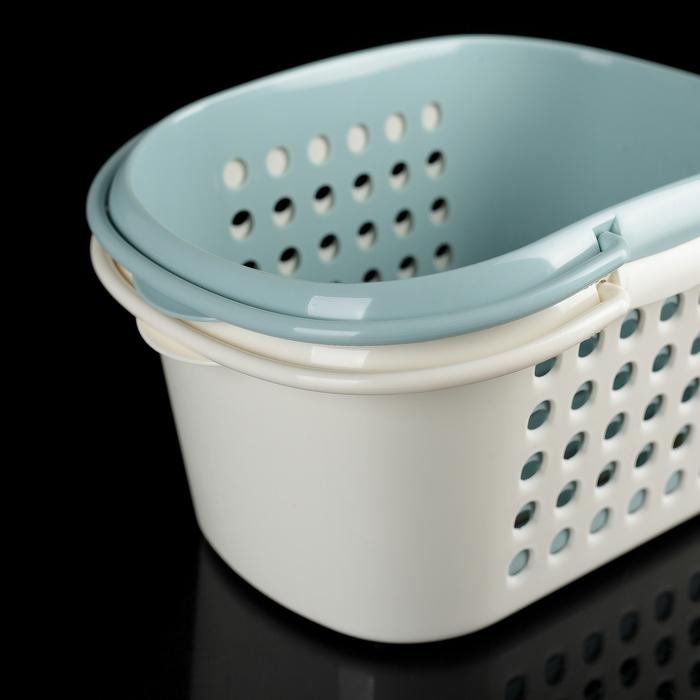 Корзинка универсальная "Прямоугольник" с ручками, цвет МИКС