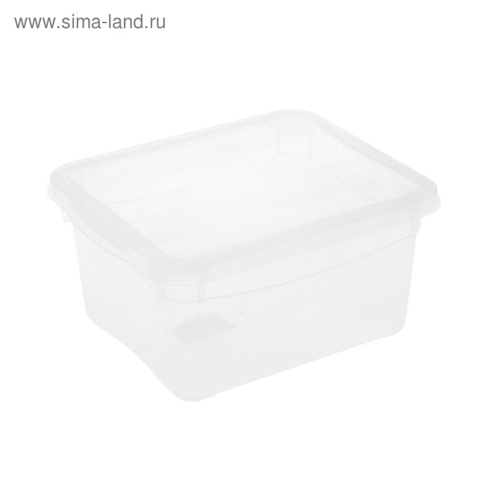 Ящик для хранения с крышкой econova «Кристалл», 2 л, 19×15,7×9 см, цвет прозрачный