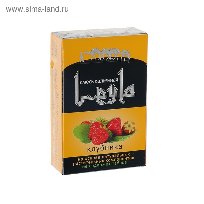 

Безникотиновая смесь для кальяна Leyla "Клубника", 50 г