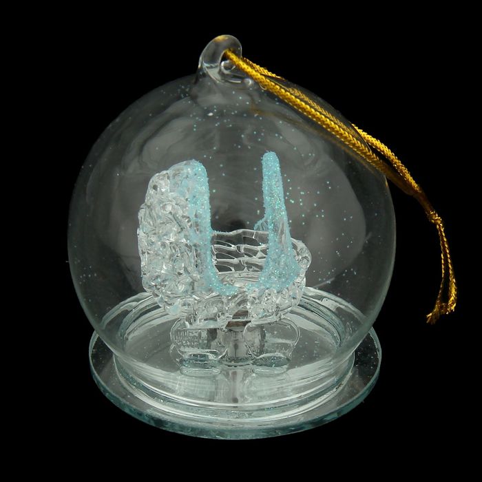 Сувенир "Коляска голубая в шаре" световой