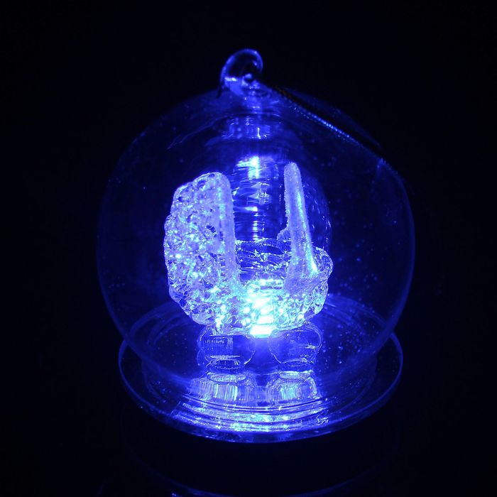 Сувенир "Коляска голубая в шаре" световой