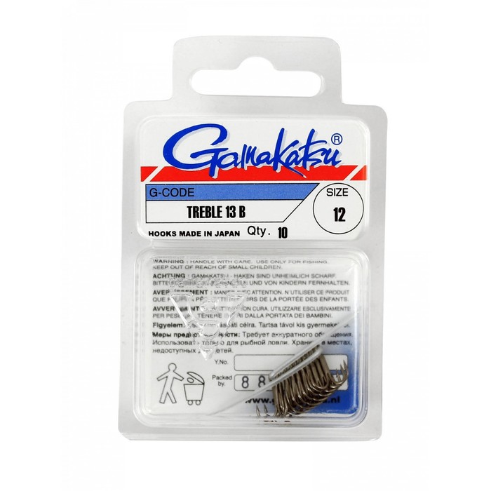 фото Крючок gamakatsu treble13b (bronze) №12 (10шт)