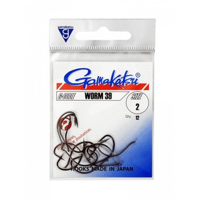 

Крючок GAMAKATSU Worm39 (BLACK) №2 (12шт)