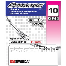 

Крючок SIWEIDA "SCORPION" YAMAME №10BLN W/R (10шт.)