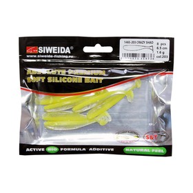 

Приманка силиконовая SIWEIDA "Crazy Shad" 6,5см 1,6г (8шт.) цв. 203