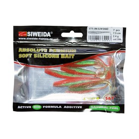 

Приманка силиконовая SIWEIDA "Slim Shad" 7,5см 2,4г (7шт.) цв. 396